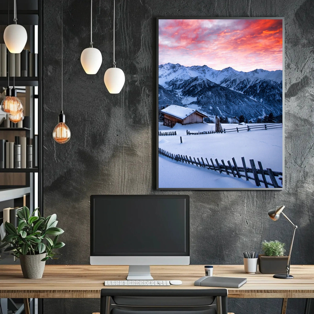 Winter Mountain Serenity Poster