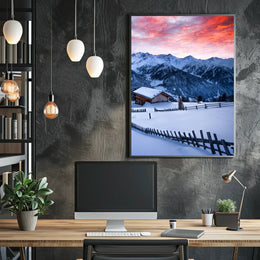 Winter Mountain Serenity Poster