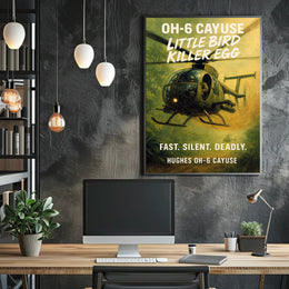 Hughes OH-6 Cayuse Little Bird Killer Egg Poster PosterGoat