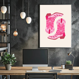Cowboy Boots Art Print: Abstract or Artistic Poster PosterGoat