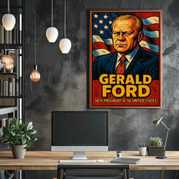 Gerald Ford 38th President Poster Museum Quality Wall Art