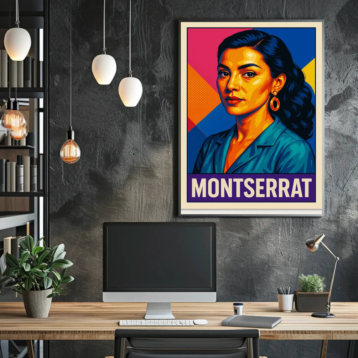 Montserrat Vibrant Portrait Poster