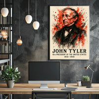 John Tyler Vintage Historical Presidential Poster