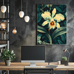 Enchanting Orchid Illustration William Morris Art Poster