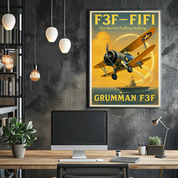 Grumman F3F The Barrel-Rolling Bulldog Poster PosterGoat
