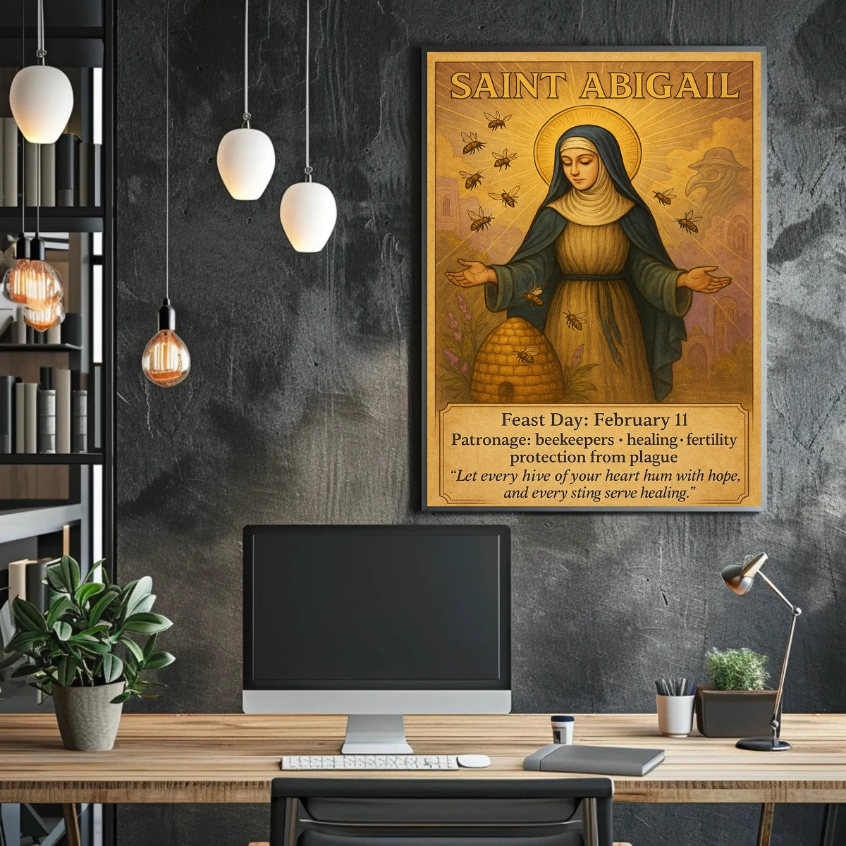 Saint Abigail Beekeepers Bees Beehive Poster