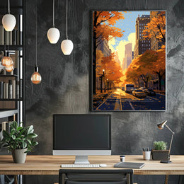 Autumn In The City Poster PosterGoat