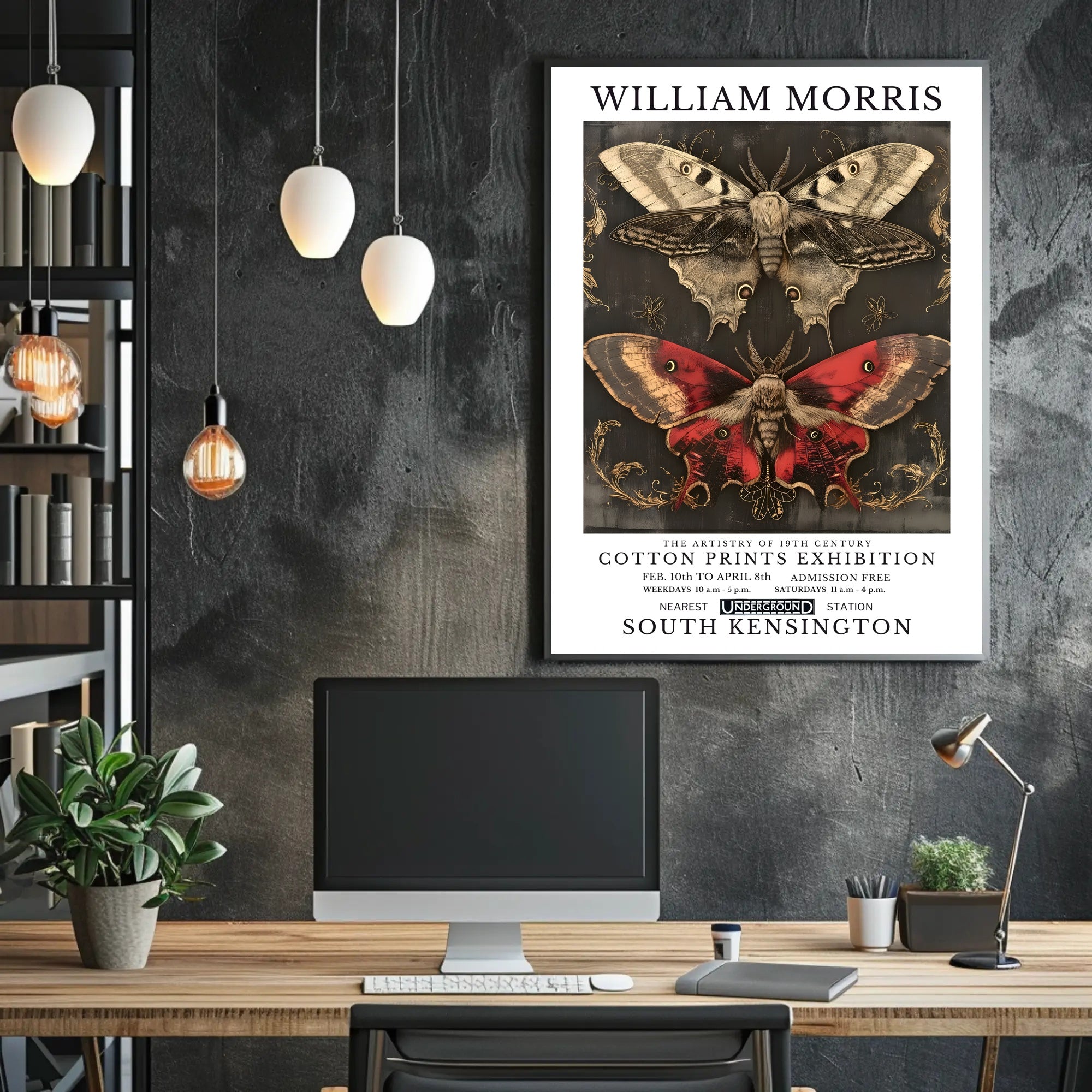 William Morris Exhibition: Detailed Artistic Poster