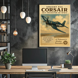 Vought F4U Corsair: Sky Predator of WWII Poster