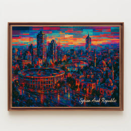 Syrian Arab Republic Vibrant Cityscape Poster