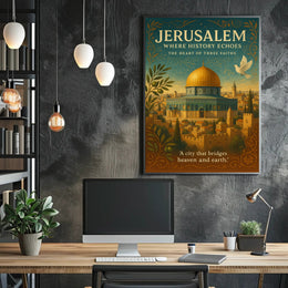 Jerusalem Vintage Travel Poster Wall Art
