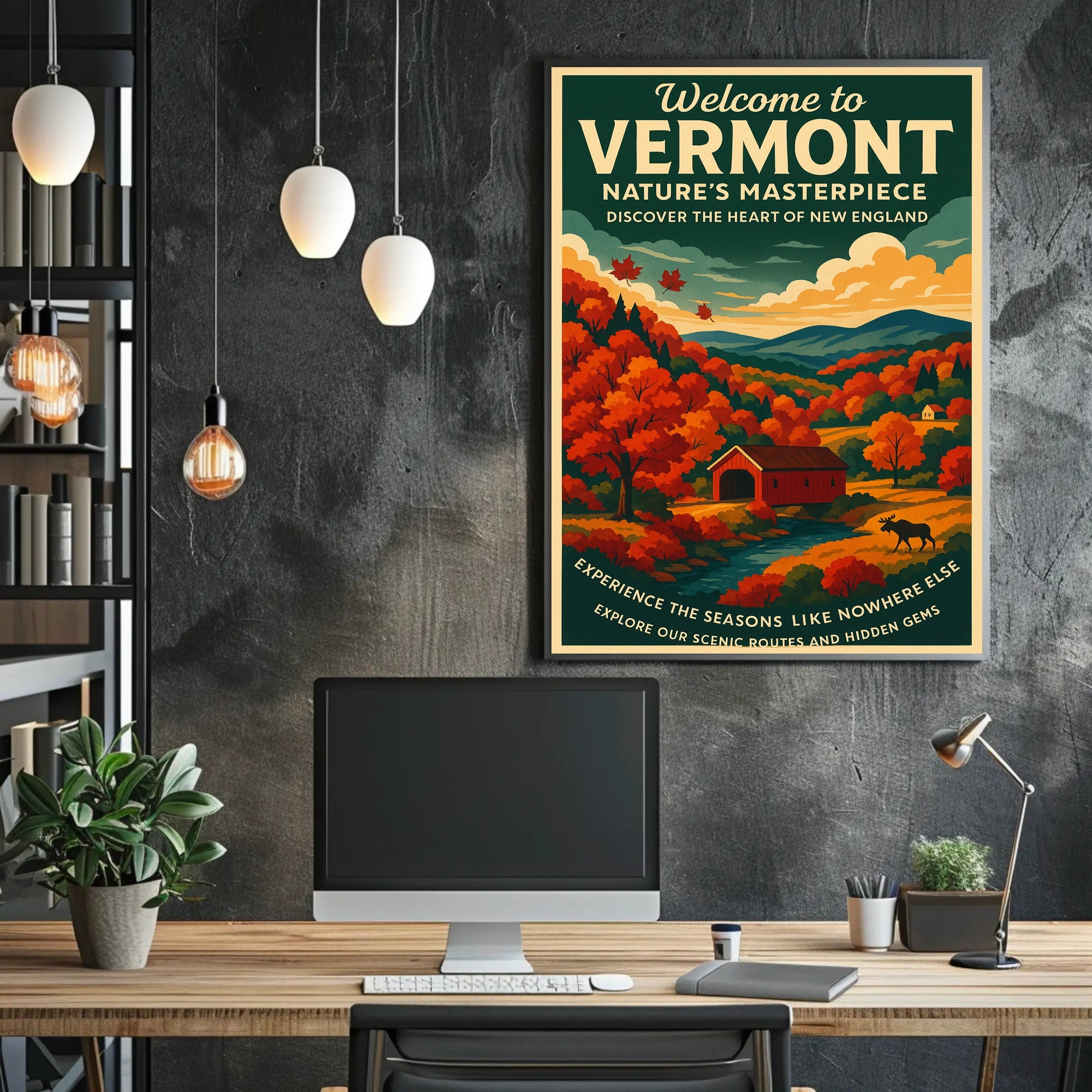 Vermont Scenic Nature Poster Wall Art Print
