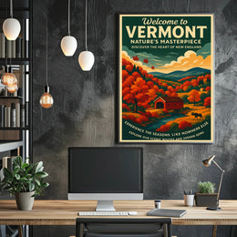 Vermont Scenic Nature Poster Wall Art Print