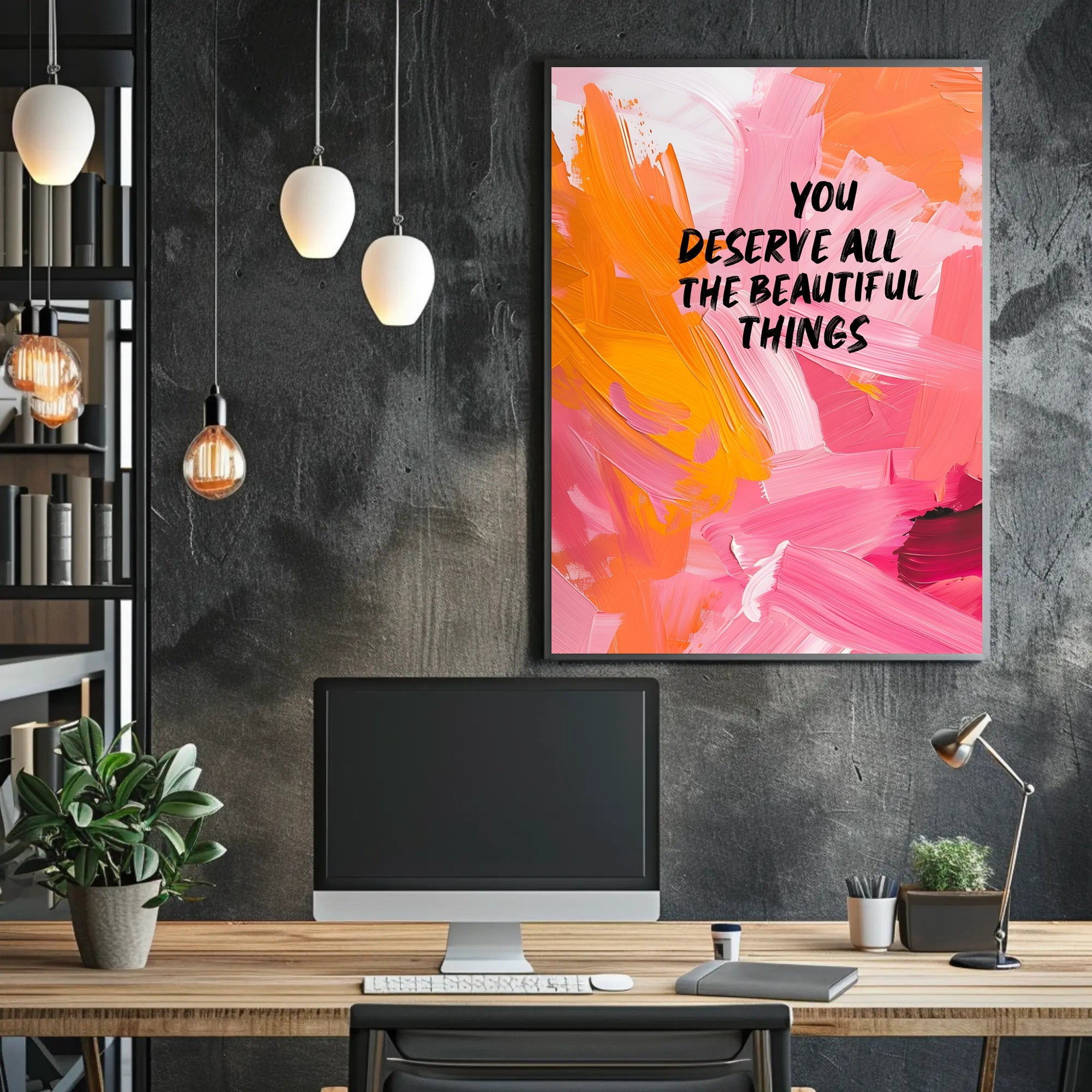 Vibrant Inspirational Art with Uplifting Brushstrokes Motivational Poster PosterGoat