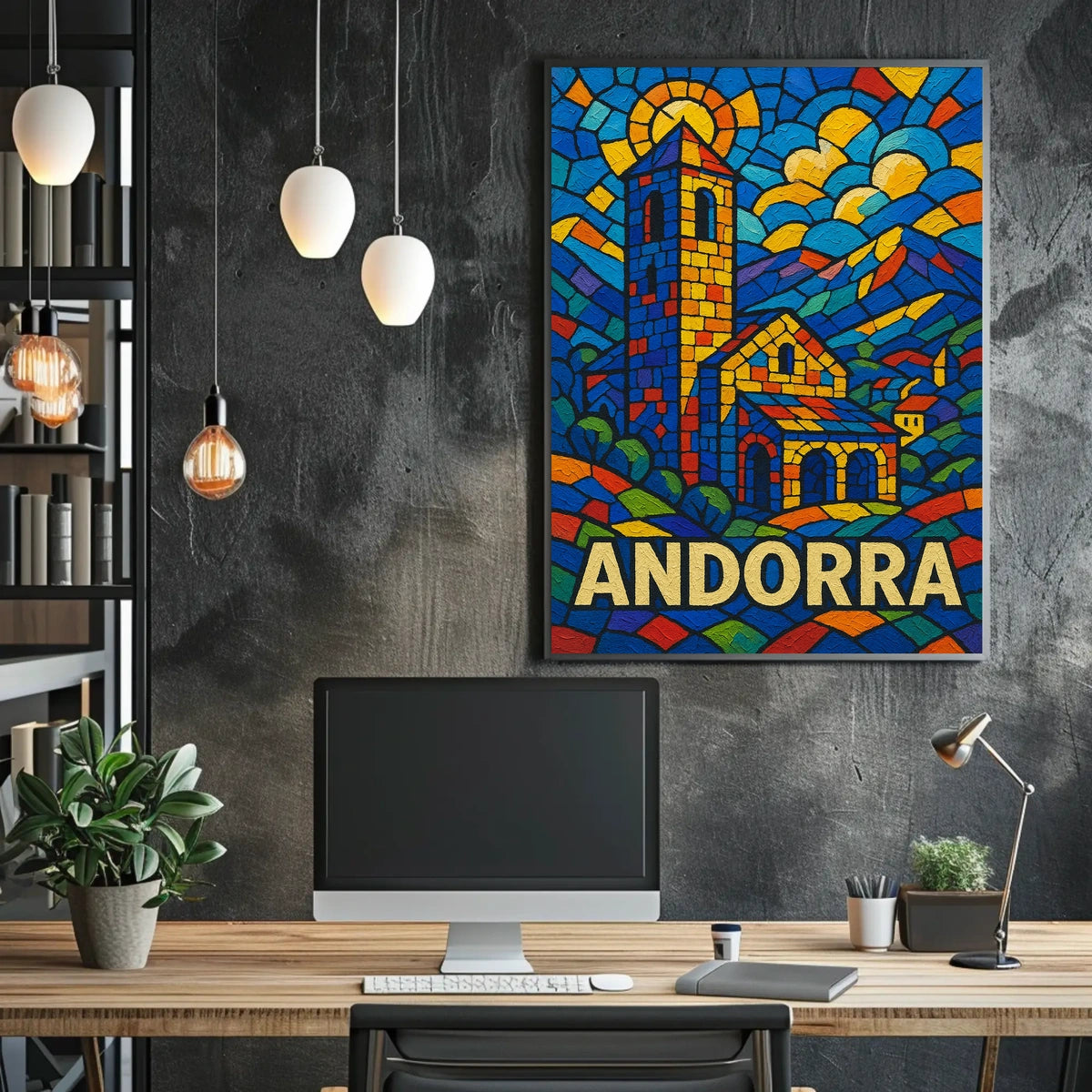 Andorra Vibrant Mosaic Poster