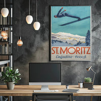 St. Moritz Ski Poster PosterGoat