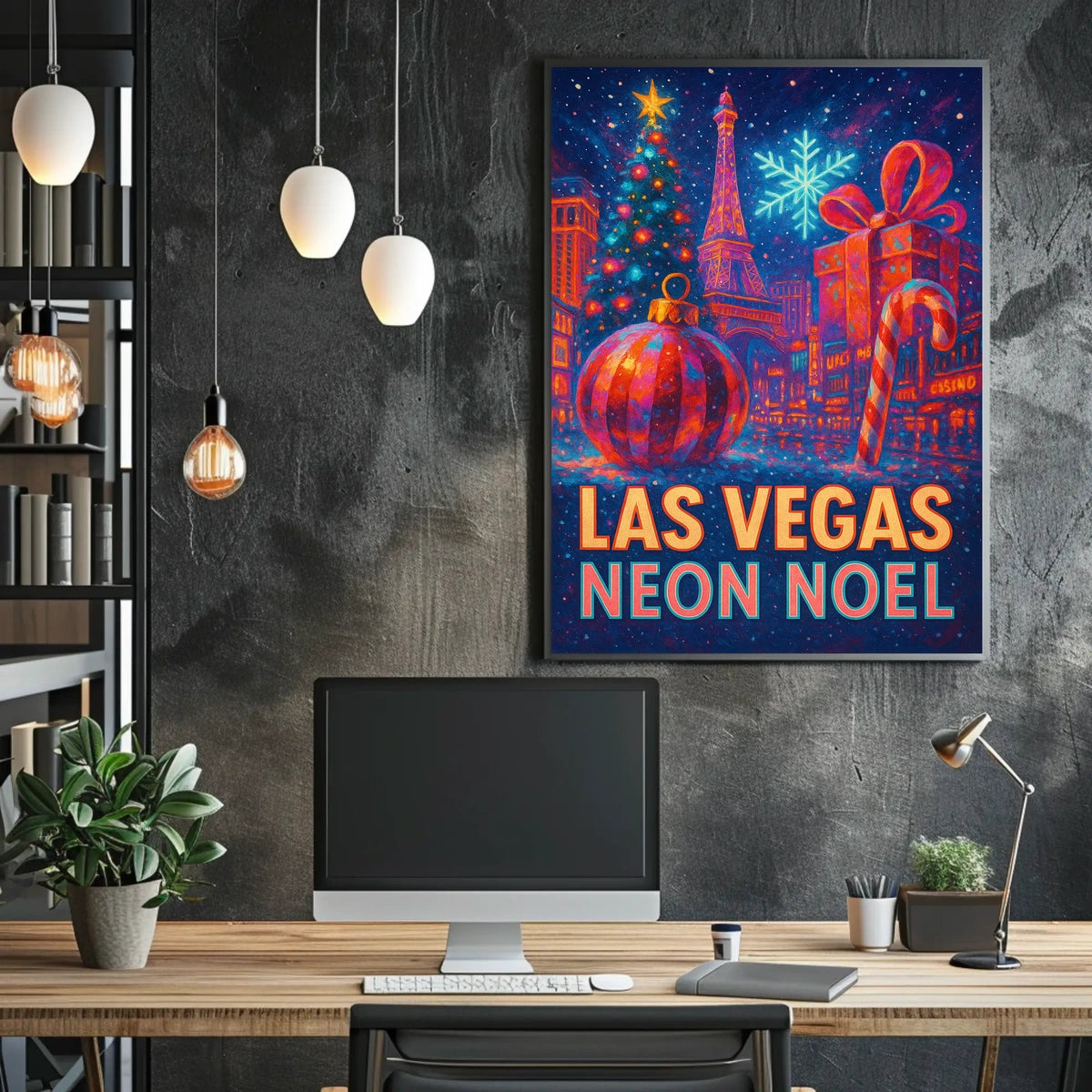 Las Vegas Neon Noel Poster