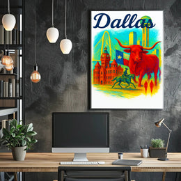 Dallas Landmarks Poster PosterGoat