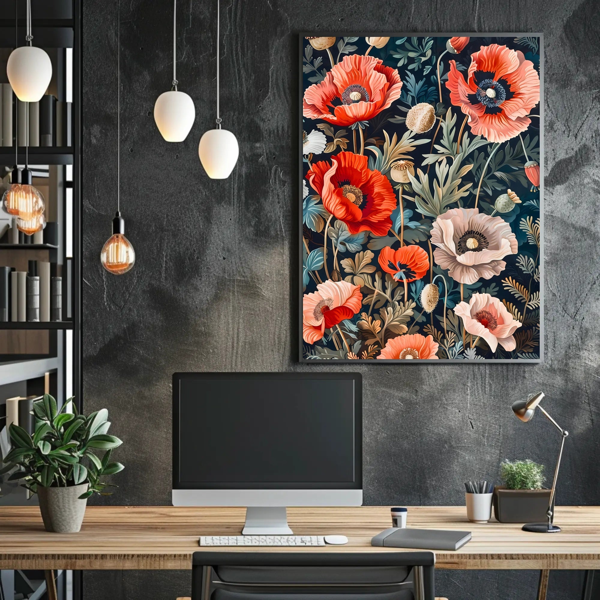 Vibrant Floral Symphony Wall Art Print