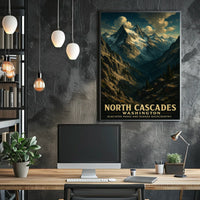 North Cascades Glaciated Peaks And Poster