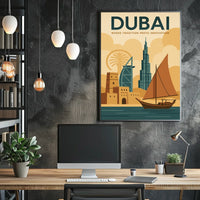 Dubai Poster Heritage Meets Innovation For Travel Lovers