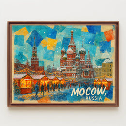 Moscow Winter Market Poster