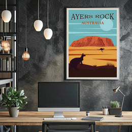 Ayers Rock Uluru Scenic Beauty Travel Poster