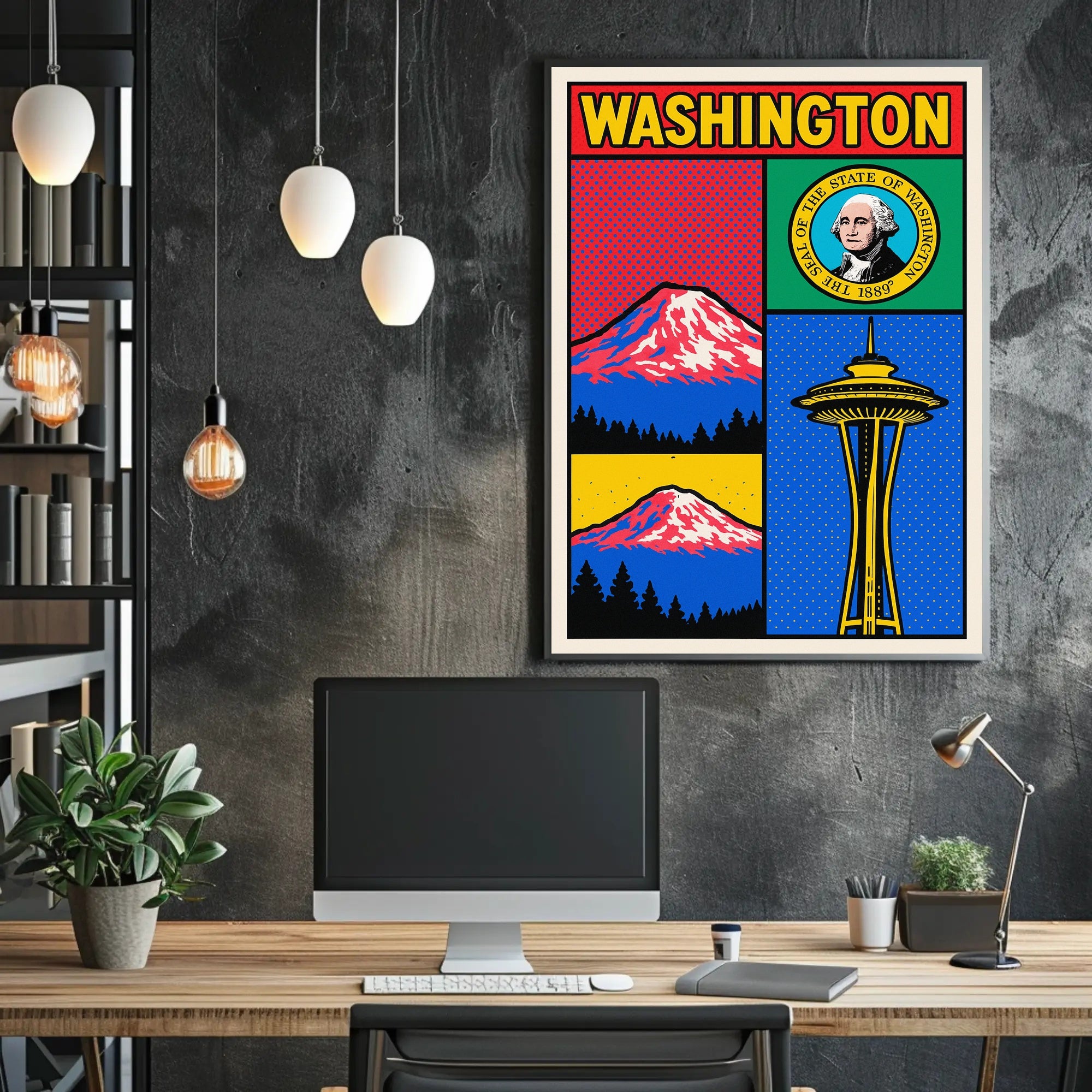 Washington Pop Art Poster PosterGoat