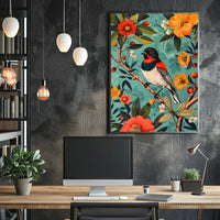 Vibrant Nature Wall Art Print with Flowers