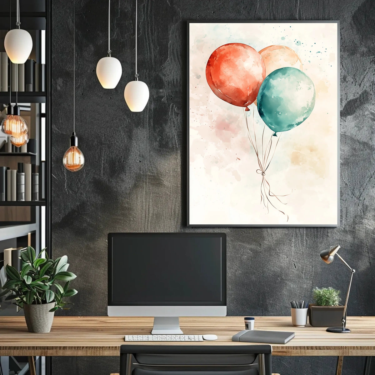 three balloons Poster