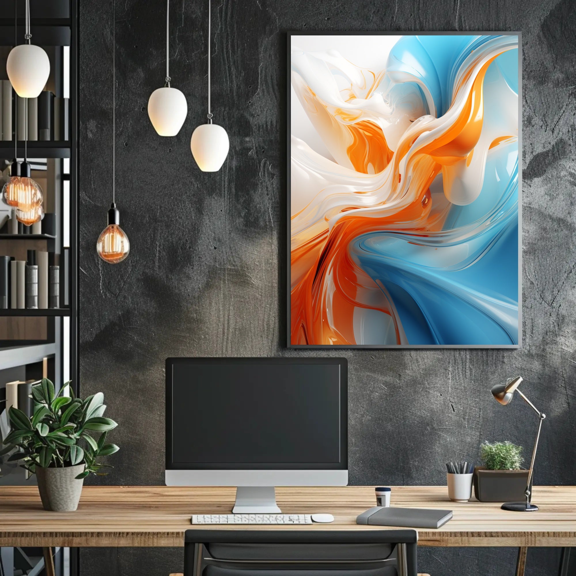 Abstract Fluid Dynamics Abstract Poster PosterGoat