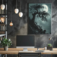 Haunting Gothic Nighttime Scene: Fantasy or Mythology Poster PosterGoat