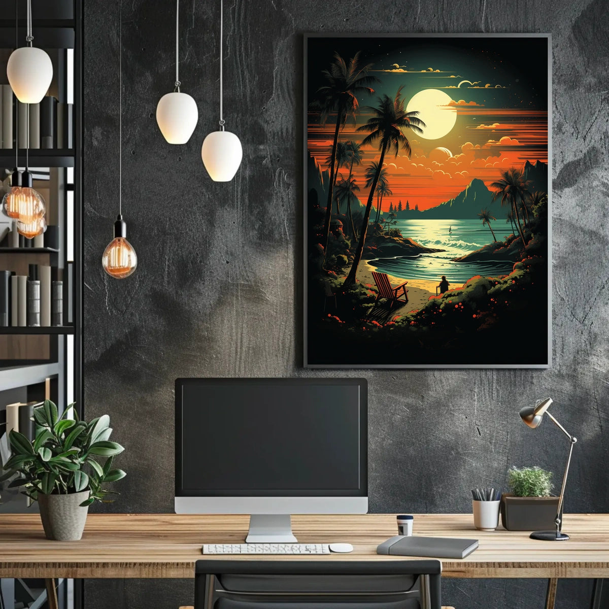 Tropical Sunset Serenity Poster