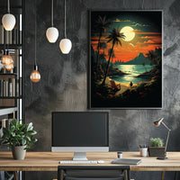 Tropical Sunset Serenity Poster