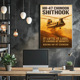HH-47 Chinook Helicopter Poster