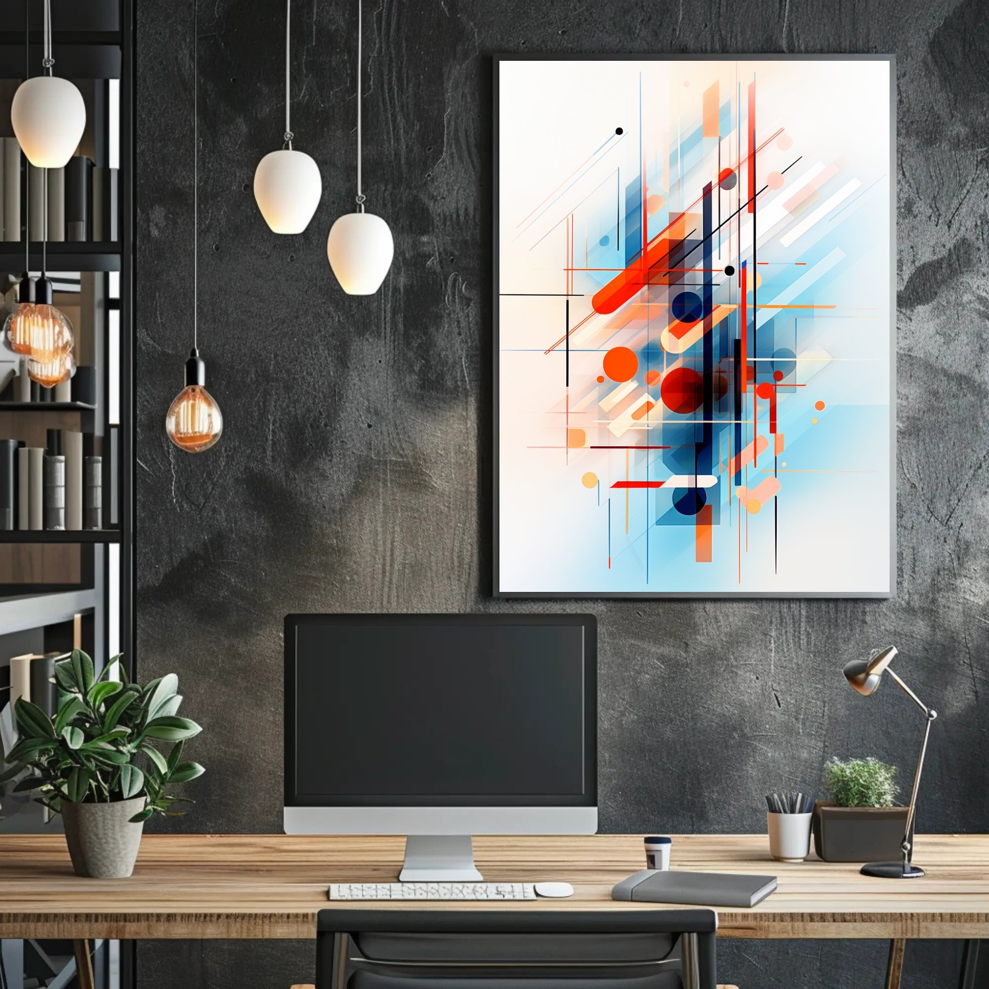 Abstract Geometric Symphony Abstract Poster PosterGoat