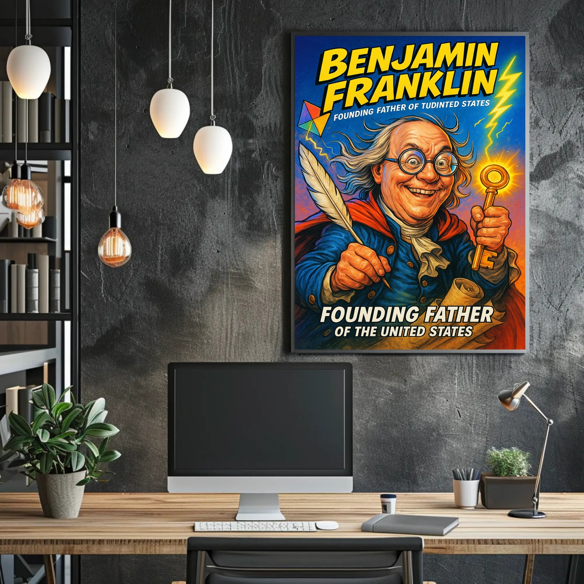 Benjamin Franklin Founding Father Poster PosterGoat