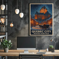 Quebec City Winter Fairytale Poster