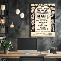 E-Z Magic Catalog Vintage Magic Tricks Artistic Poster