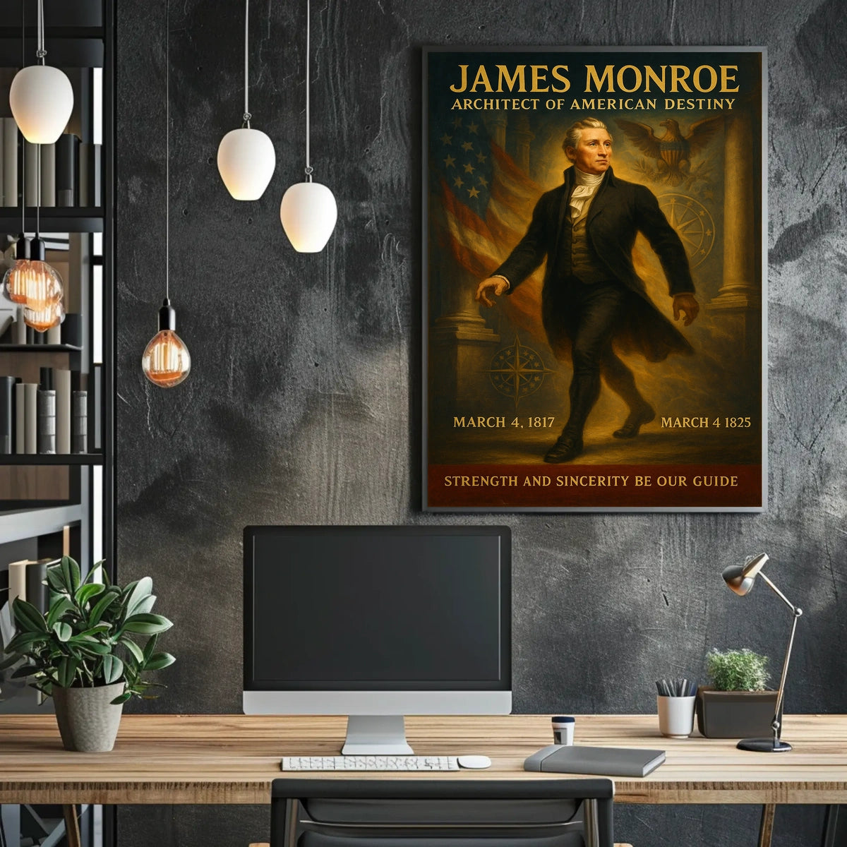 Patriotic 19th Century Leadership Historical or Presidential Poster