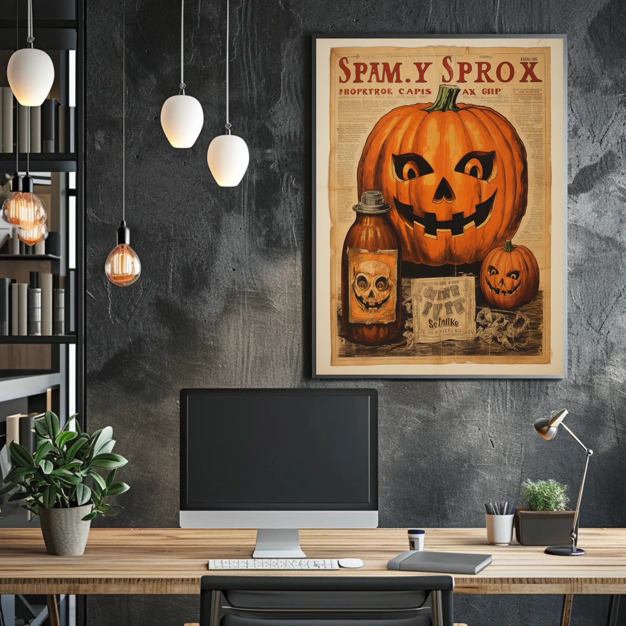 Vintage Halloween Pumpkin Vintage Poster