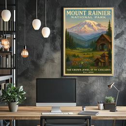 Mount Rainier National Park Wall Art Print