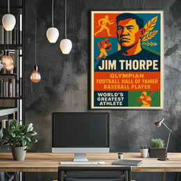 Jim Thorpe Legendary Athlete Poster