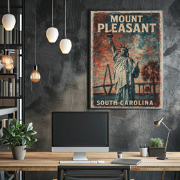 Mount Pleasant Vintage Travel Collectors Poster