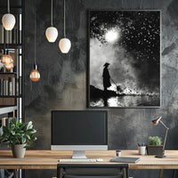 Serene Asian Landscape Art in Cultural or Heritage Poster PosterGoat