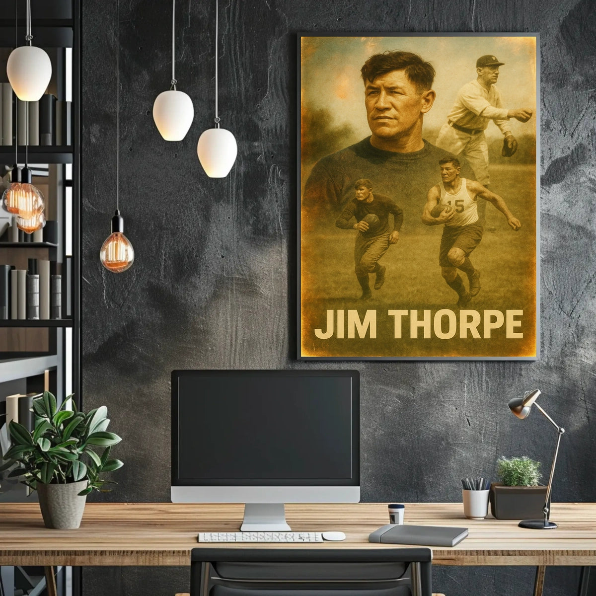 Jim Thorpe Athletic Icon Poster