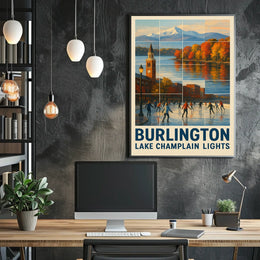 Burlington Lake Champlain Lights Poster