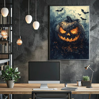 Halloween Mischief Artwork Featuring Jack-o'-Lantern Cultural Poster