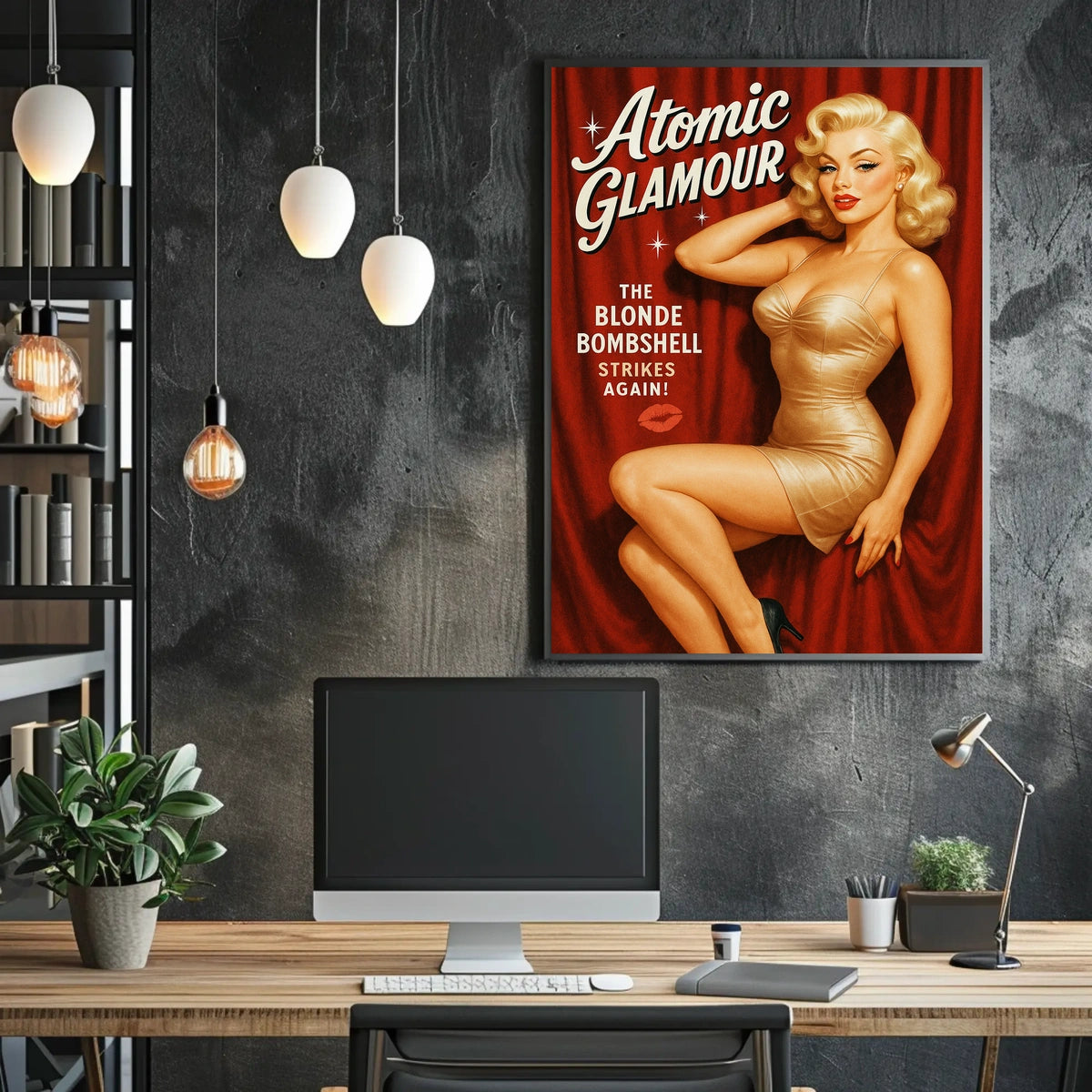 Atomic Glamour The Blonde Bombshell Poster