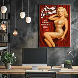 Atomic Glamour The Blonde Bombshell Poster